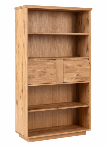 Regal Oreia - mit Schubkastenset, Wildeiche massiv, natur geölt