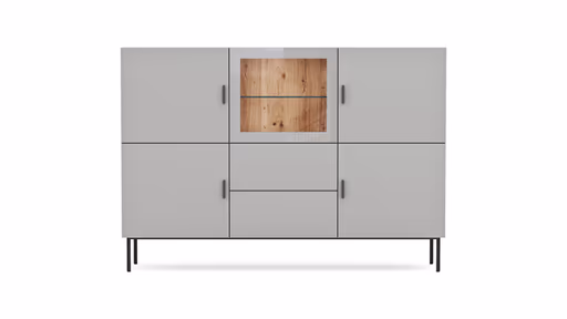 Highboard Palos - Lack, Hellgrau