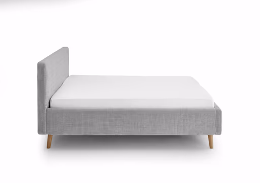 Polsterbett - Liegefläche ca. 180x200, Stoff, Grau
