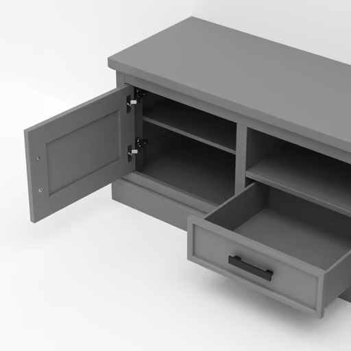 TV-Board Litchfield - Dark Grey, Non-Antique