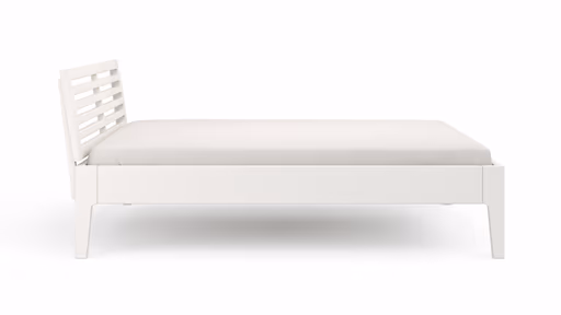 Bettgestell 1660 - Liegefläche ca. 180x200 cm, Kiefer massiv, Weiß