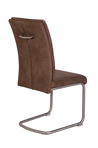 Freischwinger - Stoff, Braun