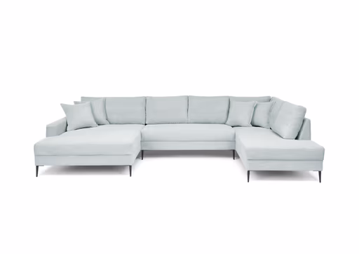 Wohnlandschaft - Longchair links, 2-Sitzer, Ecke rechts, Stoff, Mint