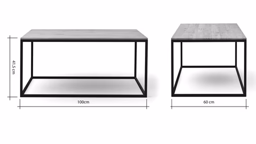 Couchtisch Kai - LBH ca. 100x60x42 cm, Asteiche massiv