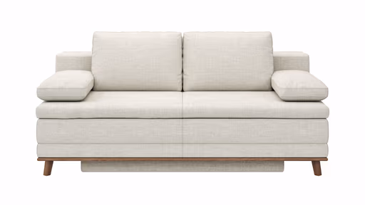 Sofa Lakeville2 - 2-Sitzer inkl. Schlaffunktion mit Bettkasten, Stoff, Natur