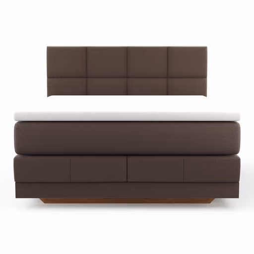 Boxspringbett Alpin Luxe - Liegefläche ca. 160x200 cm, Stoff, Dunkelbraun