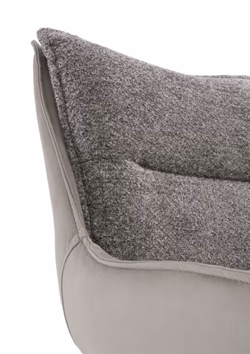 Barhocker MANDY - höhenverstellbar, Stoff, Graubeige