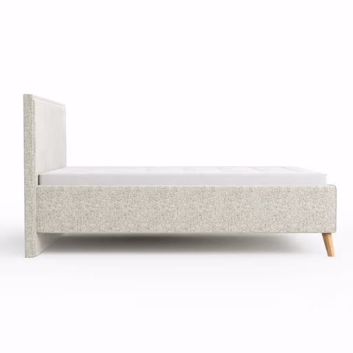 Bettgestell Carmen - Liegefläche ca. 140x200cm, Stoff, Beige