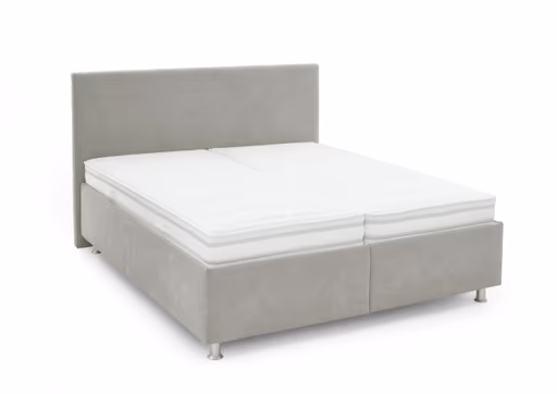 Polsterbett - Liegefläche ca. 180x200cm, Stoff, Grau