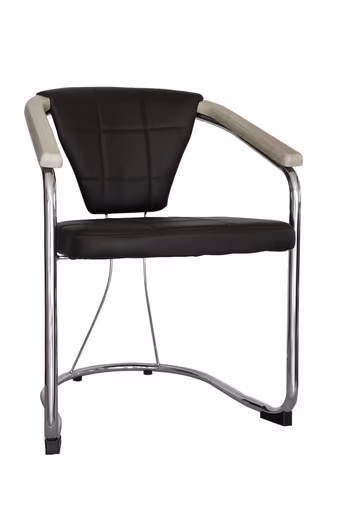 Armlehnstuhl - Kunstleder, Braun