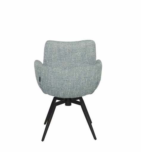 Armlehnstuhl MAXINE - drehbar, Stoff, Petrol