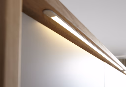 Drehtürenschrank Scottsdale - inkl. Passepartout und Beleuchtung, B ca. 307cm, Lack, Samtgrau