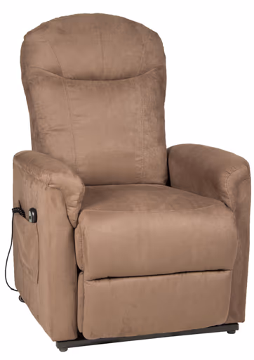 TV-Sessel - Aufstehhilfe, Relaxfunktion, Microfaser, Braun