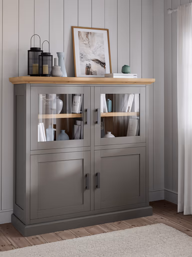 Highboard Litchfield Oak - Stone, Non-Antique / Nature Oil