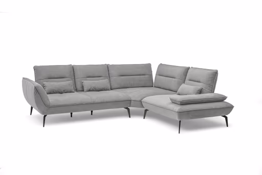Ecksofa PAYTON -2,5-Sitzer, Ecke rechts, Stoff, Silbergrau