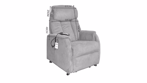 TV-Sessel MARIN - Aufstehhilfe, Relaxfunktion, Kopfteilverstellung, Leder, Dunkelbraun