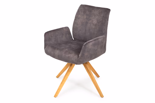 Armlehnstuhl - drehbar, Stoff, Dunkelgrau