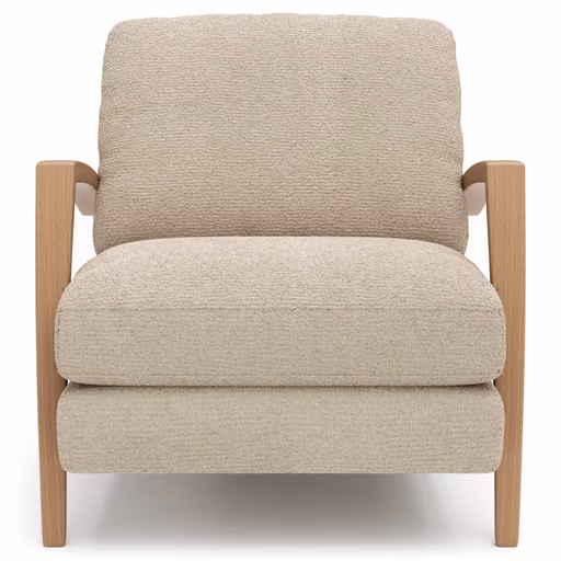 Sessel Karasu - Chic, Stoff, Natur