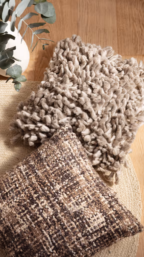 Deko-Kissen - LB ca. 45x45 cm, Naturbeige