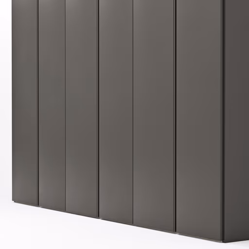 Drehtürenschrank Loretto - B ca. 280 cm, Lack matt, Anthrazit