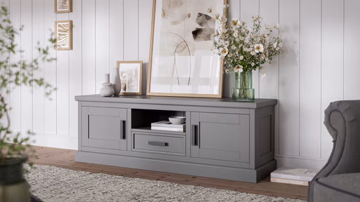 TV-Board Litchfield - Dark Grey, Non-Antique