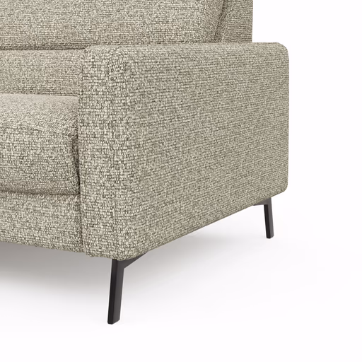 Ecksofa Valera - 3-Sitzer mit Ecke rechts inkl. Rückenlehne verstellbar, Stoff, Limone