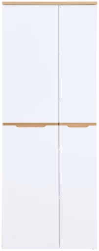Büroschrank - B ca. 75 cm, Weiß, Artisan Eiche Nachbildung