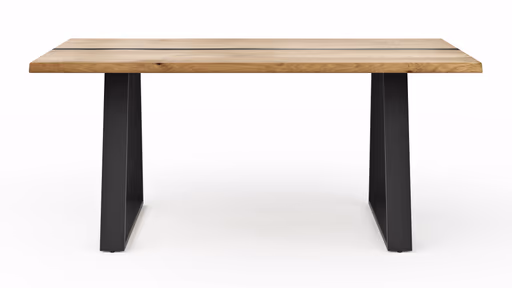 Esstisch Kima - LB ca. 180x100 cm, Wildeiche massiv mit Epoxid-Harz