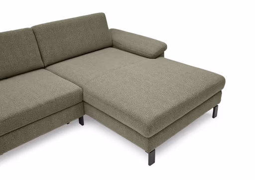 Ecksofa CALM MOVE - 2,5-Sitzer, Ecke rechts inkl Schlaffunktion, Microfaser, Creme