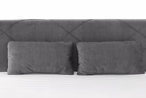 Boxspringbett JESSI- Liegefläche ca. 180x200 cm, Stoff, Grau
