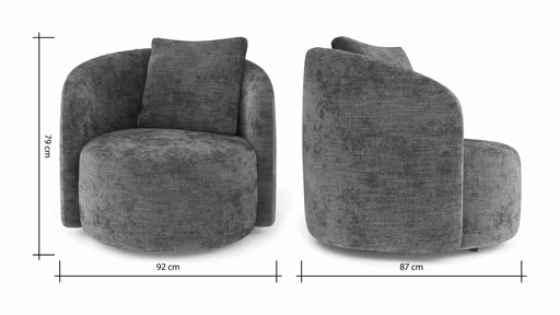 Drehsessel Valdis - Stoff, Rose