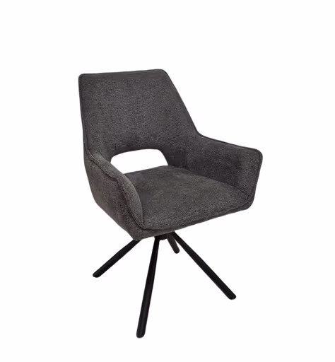 Armlehnstuhl MARESA - drehbar, Stoff, Anthrazit