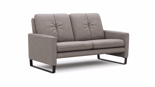 Sofa Tenero - 2-Sitzer, Stoff, Grau