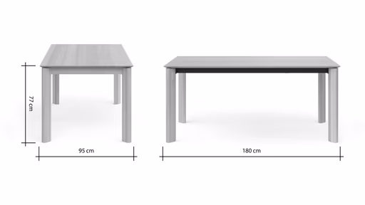 Esstisch Hillsboro - ausziehbar, LB ca. 180x95 cm, Buche massiv