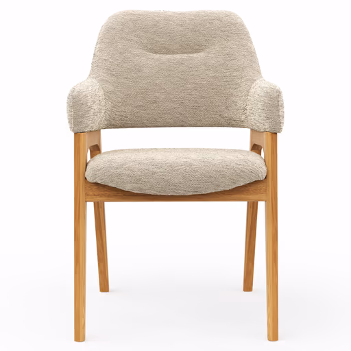 Armlehnstuhl Flore 1 - Stoff, Beige