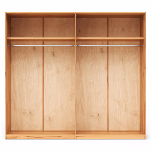 Drehtürenschrank Tigris - B. ca. 240 cm, Kernbuche massiv, geölt