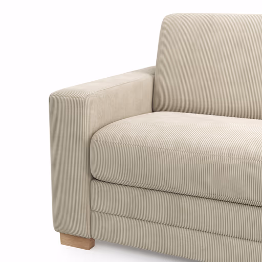 Sofa Lakeville - 2-Sitzer inkl. Schlaffunktion, Gestell Schwarz, Stoff, Beige