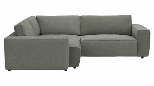 Ecksofa Lilaia - 1,5-Sitzer Tief, Ecke, 2-Sitzer rechts, Stoff, Olivgrün