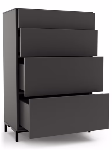 Kommode Medio- Melamin, Schiefergrau