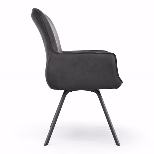 Armlehnstuhl Calyra - Stoff, Anthrazit