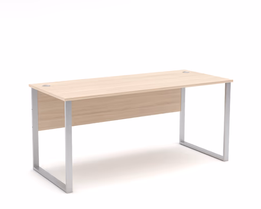 Schreibtisch - LB ca. 170x73 cm, Riva Eiche Nachbildung, Silberfarben