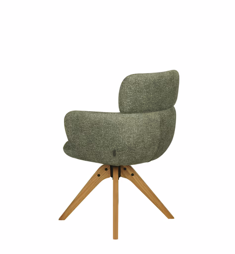 Armlehnstuhl MANJA - drehbar, Stoff, Grün