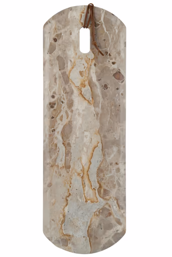 Servier-Brett - LBH ca. 60x20x2 cm, Marmor Beige