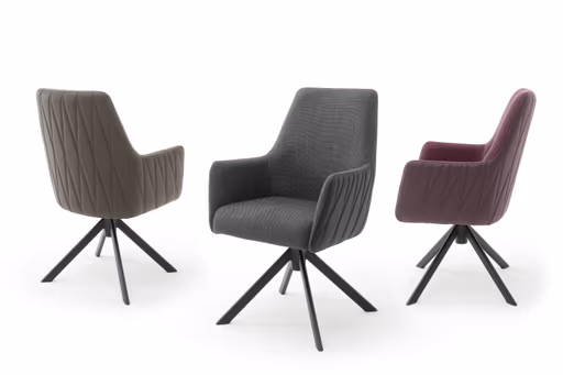 Stuhl - Stativ, mit Armlehne, Anthrazit, Stoff