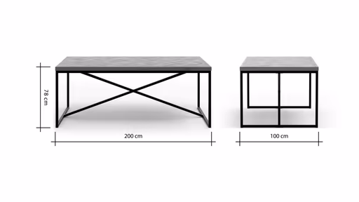 Esstisch Litchfield - LB ca. 200x100 cm, Eichenfurnier, Naturöl