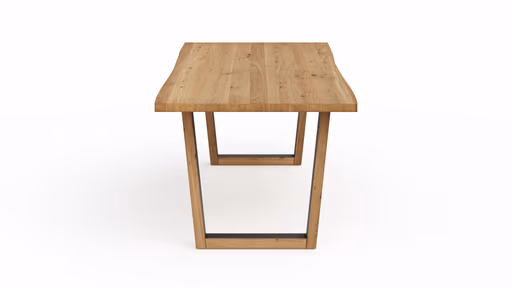 Esstisch Belfast - LB ca. 240x100 cm, Eiche massiv, mit Metalleinlage im Gestell