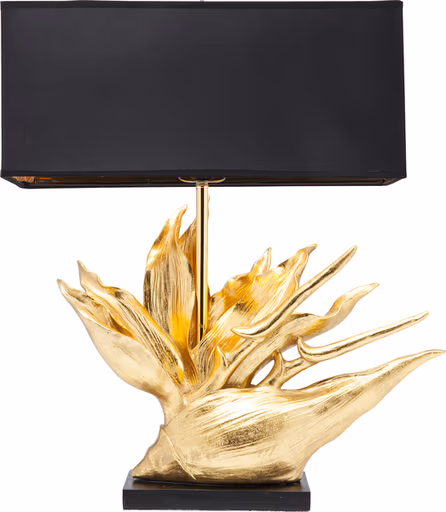 Tischleuchte- BH ca. 29x49 cm, Schwarz, Goldfarben