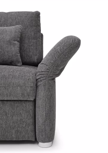 Sofa JORDEN - 2,5-Sitzer, inkl. Schlaffunktion, verstellbare Armlehnen, Stoff, Beige