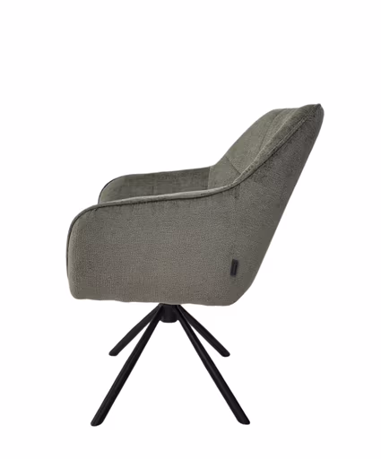 Armlehnstuhl MARLE - drehbar, Stoff, Grün