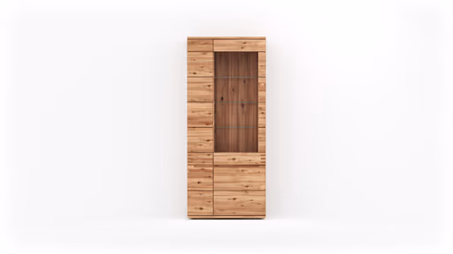 Vitrine Cartago Soft - Astbuche massiv, natur geölt